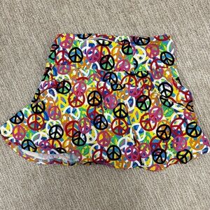 Colorful Peace Sign tennis Pickleball Skirt